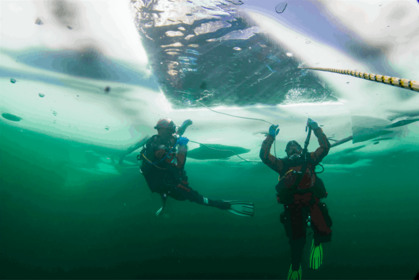 ice scuba diving
